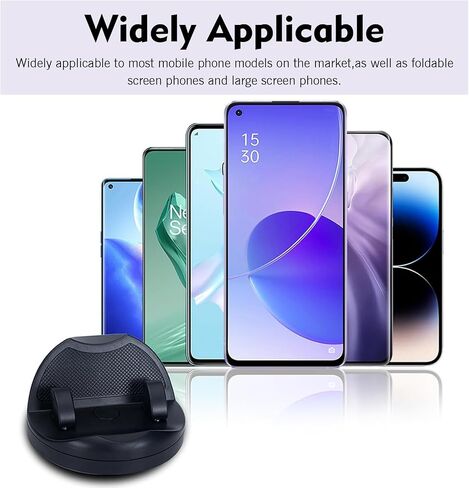 Car Phone Holder, Dashboard Rotating ABS Phone Mount, Anti-slip Stable Holder with Parking Number Plate, Washable Reusable Bracket for Most Phones & GPS Devices (Black) in Kuwait