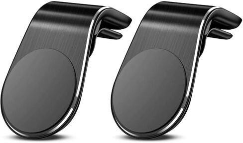 2Pcs Black Universal Phone Holder Clip Car Air Vent Magnetic Mount Holder Bracket for GPS Suporte Celular Car Phone, Vent Clip Phone Holder,Cell Phone Automobile Cradles in Kuwait