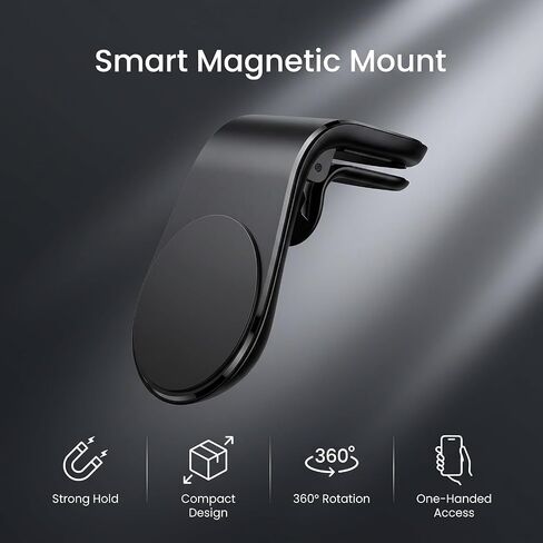2Pcs Black Universal Phone Holder Clip Car Air Vent Magnetic Mount Holder Bracket for GPS Suporte Celular Car Phone, Vent Clip Phone Holder,Cell Phone Automobile Cradles in Kuwait