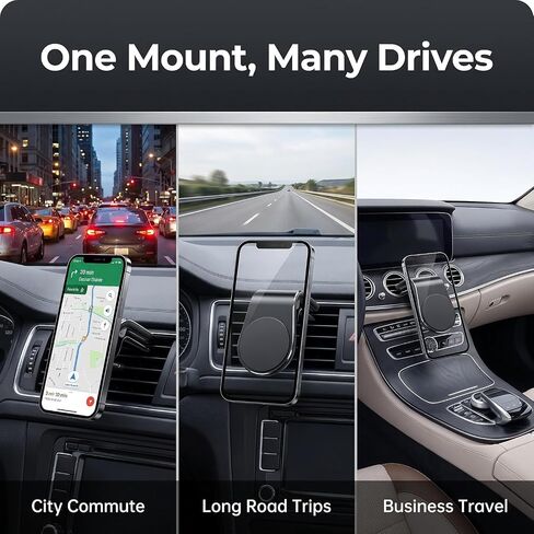 2Pcs Black Universal Phone Holder Clip Car Air Vent Magnetic Mount Holder Bracket for GPS Suporte Celular Car Phone, Vent Clip Phone Holder,Cell Phone Automobile Cradles in Kuwait
