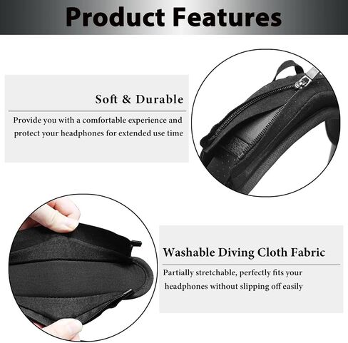Adhiper Headphone Headband Cushion Cover for Marshall MajorV,MajorIV,Major III,Monitor III,Monitor II Headphones,6mm Thick Softer Head Band Cover for Pressure Relief & Anti-Peeling,with Hanging Loop in Kuwait