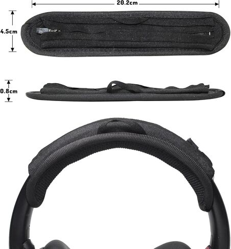 Adhiper Headphone Headband Cushion Cover for Marshall MajorV,MajorIV,Major III,Monitor III,Monitor II Headphones,6mm Thick Softer Head Band Cover for Pressure Relief & Anti-Peeling,with Hanging Loop in Kuwait