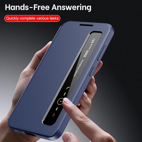 for Samsung S26 Ultra S-View Cover with Smart View Touch Control, Clear View Case for Samsung Galaxy S26 Ultra, Flip Smart Window, Shockproof, Galaxy S26 Ultra 5G Protective Phone Case (Blue) in Kuwait