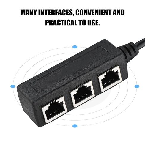 Ethernet Extension Cord, 1 Male to 3 Female Port Splitter in Kuwait