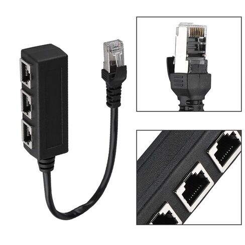 Ethernet Extension Cord, 1 Male to 3 Female Port Splitter in Kuwait