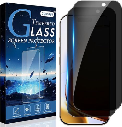 Privacy Screen Protector for iPhone 16 Pro Tempered Glass 2 Pack in Kuwait