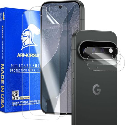 ArmorSuit 2+2 Pack for Google Pixel 11 Pro Screen Protector + Camera Plate Protector Scratch Resistant, MilitaryShield Clear File, Made in USA in Kuwait