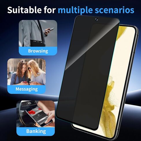Privacy Screen Protector for Samsung Galaxy S22 + Lens Protector in Kuwait