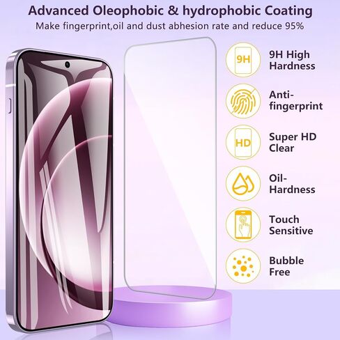 ottpluscase [2 Pack Screen Protector for OnePlus 15 (6.78 Inch), Full Coverage 9H Tempered Glass Film, HD Clarity Scratch Resistant, Anti-Fingerprint, Bubble-Free for One Plus 15 5G Screen Protector in Kuwait