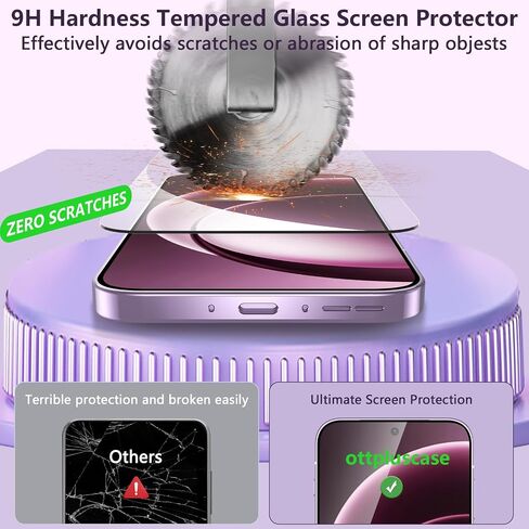 ottpluscase [2 Pack Screen Protector for OnePlus 15 (6.78 Inch), Full Coverage 9H Tempered Glass Film, HD Clarity Scratch Resistant, Anti-Fingerprint, Bubble-Free for One Plus 15 5G Screen Protector in Kuwait