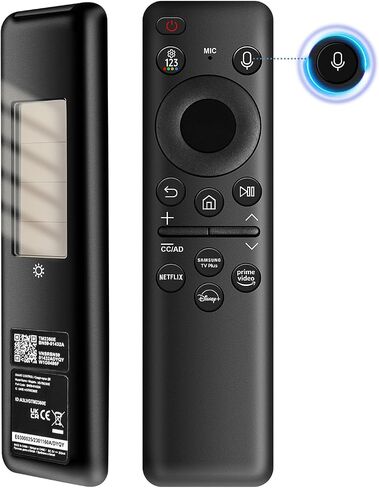 BN59-01432A Solar Voice Remote Control for Samsung TVs, Smart Voice TV Remote Replacement with Bluetooth Rechargeable, Eco-Friendly Solar Charging, Compatible with 4K/8K UHD in Kuwait