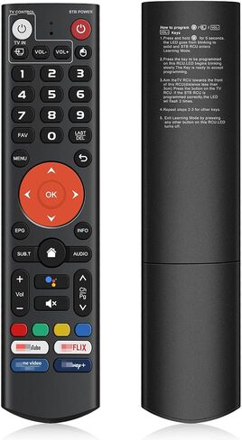 V3 Plus/Pro Voice Remote Control Compatible for Vseebox V5 Pro vSeeBox V5Pro/V3Pro/V2Pro/V1Pro/V3Plus/,V1/V2,V1 Max/Elite/Max，Replacement Learning Bluetooth Remote Control in Kuwait