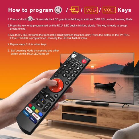 V3 Plus/Pro Voice Remote Control Compatible for Vseebox V5 Pro vSeeBox V5Pro/V3Pro/V2Pro/V1Pro/V3Plus/,V1/V2,V1 Max/Elite/Max，Replacement Learning Bluetooth Remote Control in Kuwait