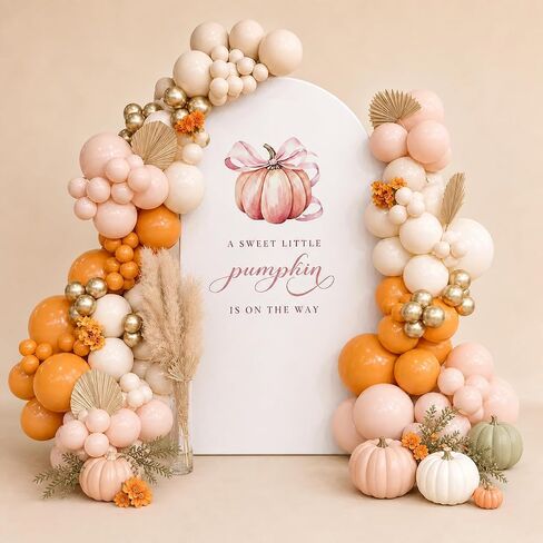 7x4FT A Little Pumpkin is On the Way Arch Backdrop Cover in Kuwait