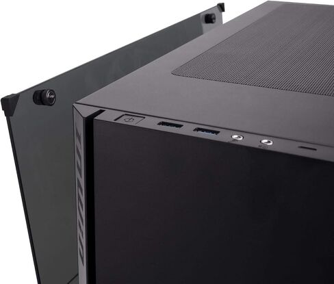 InWin 216 Black Mid Tower Case with Metal Side Panel, MB Up to E-ATX, 7 PCI-E Slots, GPU Support Up to 380mm, Radiator Up to 360mm, 1Fan Included in Kuwait