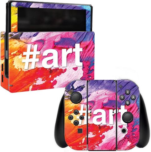 MightySkins Skin Compatible with Nintendo Switch – Art | Protective, Durable, and Unique Vinyl Decal wrap Cover | Easy to Apply, Remove, and Change Styles | Made in The USA in Kuwait