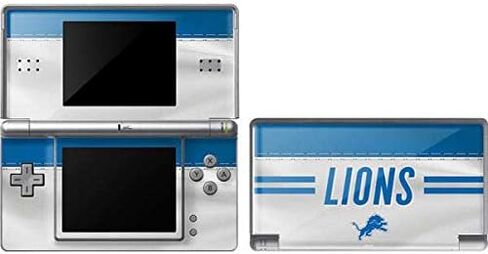 Skinit Decal Gaming Skin Compatible with DS Lite - Officially Licensed NFL Detroit Lions White Striped Design in Kuwait