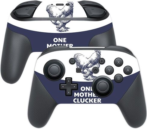 MightySkins Skin Compatible with Nintendo Switch Pro Controller – One Mother Clucker | Protective, Durable, and Unique Vinyl wrap Cover | Easy to Apply, Remove, and Change Styles | Made in The USA in Kuwait