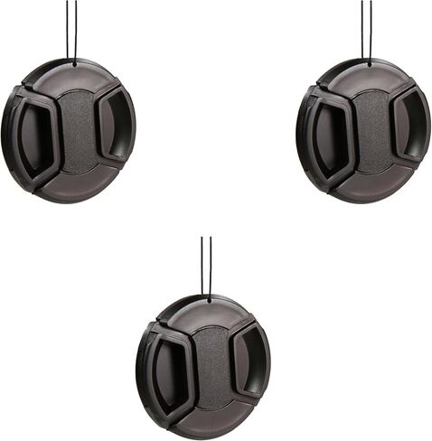 3PC 52MM Snap-On Front Lens Cap/Cover Compatible with Canon, Nikon, Sony, Pentax, Samsung, Panasonic, Fujifilm, Olympus All DSLR Lenses in Kuwait