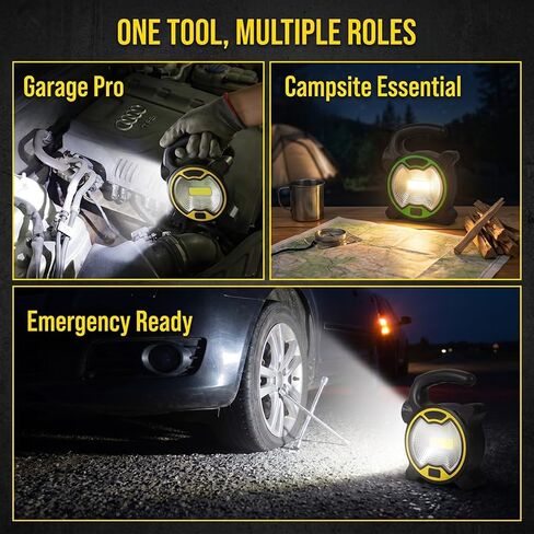 2 Pack Handheld Flashlights, Portable COB LED Work Light, Super Bright Tactical Flashlight for Camping Car Repair Emergency, Flashlights High Lumens for Outdoor Hiking Power Outages in Kuwait