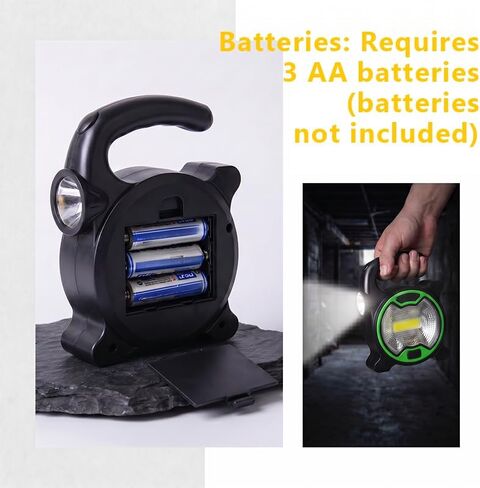 2 Pack Handheld Flashlights, Portable COB LED Work Light, Super Bright Tactical Flashlight for Camping Car Repair Emergency, Flashlights High Lumens for Outdoor Hiking Power Outages in Kuwait