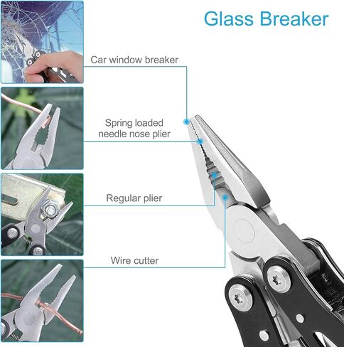 2PCS Bovgero Mini Multitool Pliers 15 in 1, Handmade Multi Tool Plier, Premium Keychain Multitool, Small Multi-tool, Birthday Fathers Day Gift for Men Him Husband Boyfriend Father Handyman in Kuwait