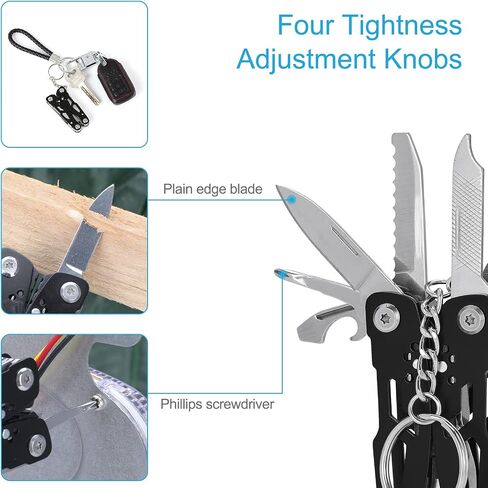 2PCS Bovgero Mini Multitool Pliers 15 in 1, Handmade Multi Tool Plier, Premium Keychain Multitool, Small Multi-tool, Birthday Fathers Day Gift for Men Him Husband Boyfriend Father Handyman in Kuwait