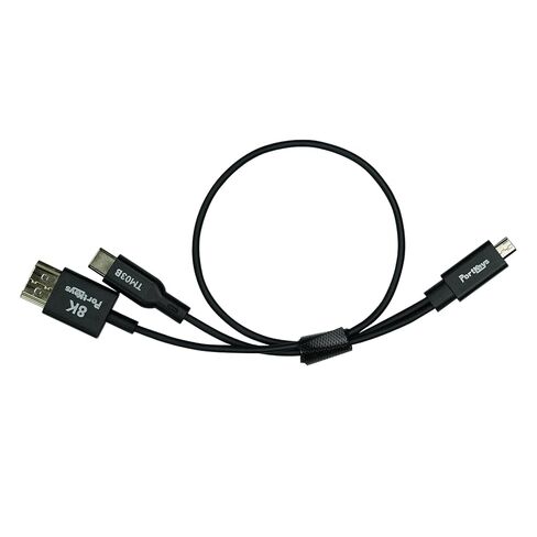 Portkeys 8K HDMI Cable 48Gbps HDMI 2.1 Cord 2.5mm OD Ultra Thin Video Control Cable Compatible with LH7C for A7SIII/FX30/A9M3/A7S4/A7M5/A7R5, S1H/S5M2/GH5II/GH6/GH7, R1/R5II/R6III, etc (TA10Y, 1m) in Kuwait