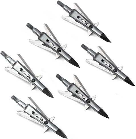 Mechanical Expandable Broadheads 100 Grain 6 Pack, 2" Cut for Blades in Kuwait