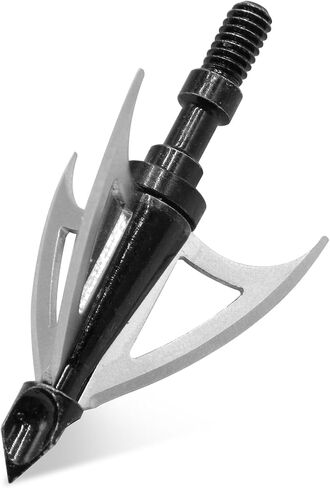6/12 Pack 120 Grain Fixed Blade Arrowhead Stainless Steel Archery Broadheads Screw in Hunting Arrow Tips for Compound Bow, Recurve Bow in Kuwait