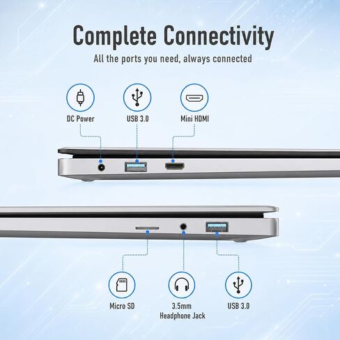 15.6" FHD IPS Laptop - 8GB RAM 256GB SSD, 4-Core Celeron N, Work Laptop Computer, USB 3.0, Win 11, Wi-Fi 5, BT5, Numpad, for Home Student and Business in Kuwait