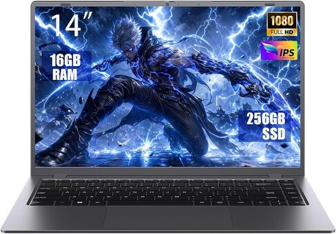 14 Inch Laptop Computer, Pentium 6500Y Processor (Up to 3.4GHz), 16GB RAM 256GB SSD, FHD IPS Anti-Glare Display, Lightweight Laptop with Privacy Shutter for Students & Business in Kuwait