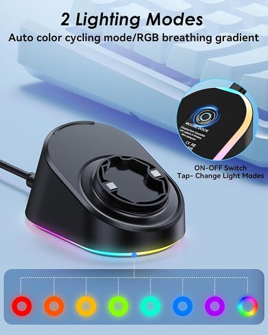 Charging Dock for Logitech G502/G502X/G502X Plus Lightspeed, G Pro X Superlight 2 DEX/Superlight 2/1, G703, G903, G403 Lightspeed and G PRO Computer Mice, Wireless Mice Charging Dock with RGB Light in Kuwait