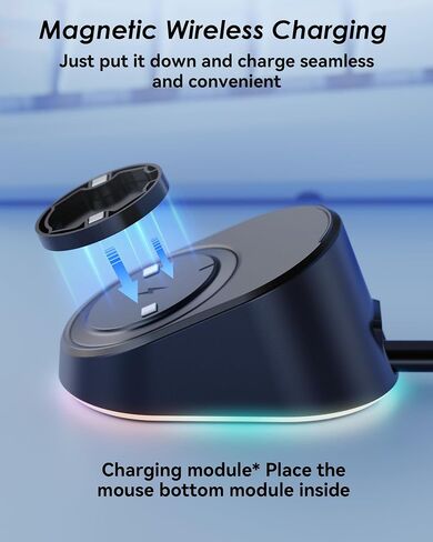 Charging Dock for Logitech G502/G502X/G502X Plus Lightspeed, G Pro X Superlight 2 DEX/Superlight 2/1, G703, G903, G403 Lightspeed and G PRO Computer Mice, Wireless Mice Charging Dock with RGB Light in Kuwait