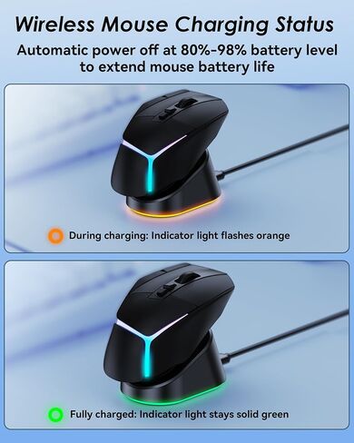 Charging Dock for Logitech G502/G502X/G502X Plus Lightspeed, G Pro X Superlight 2 DEX/Superlight 2/1, G703, G903, G403 Lightspeed and G PRO Computer Mice, Wireless Mice Charging Dock with RGB Light in Kuwait