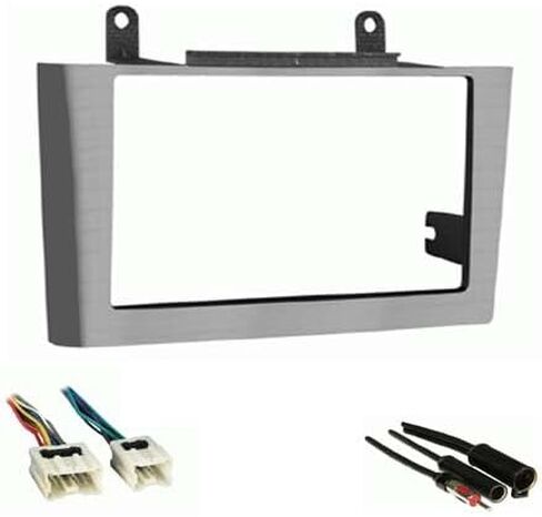 Double DIN Car Stereo Radio Install Kit Package Compatible with Nissan Maxima 2000, 2001, 2002, & 2003 Without Factory Amplifier in Kuwait