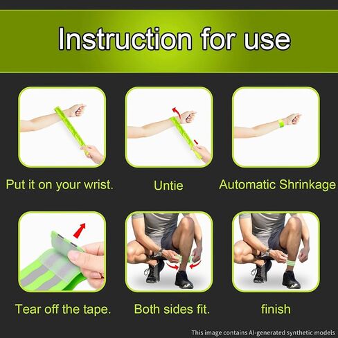 4PCS Reflective Running Gear, High Visibility Bands for Wrist Ankle Arm Leg in Kuwait