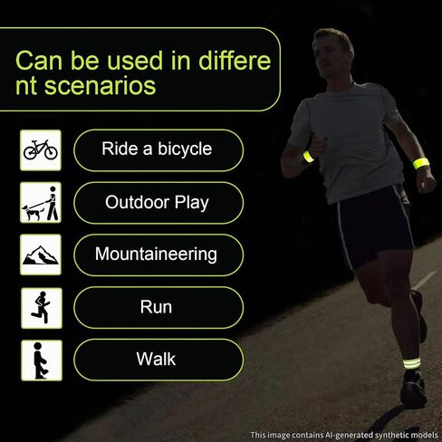 4PCS Reflective Running Gear, High Visibility Bands for Wrist Ankle Arm Leg in Kuwait