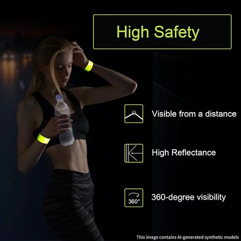 4PCS Reflective Running Gear, High Visibility Bands for Wrist Ankle Arm Leg in Kuwait