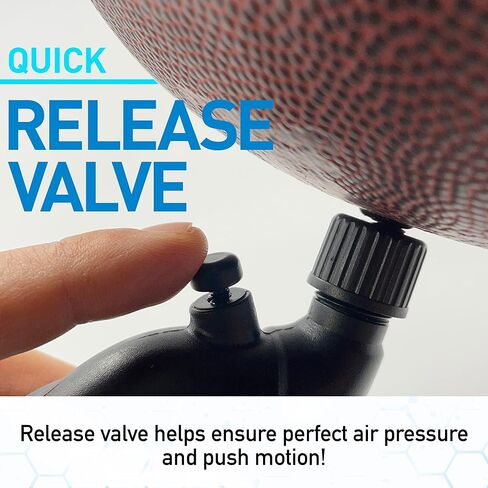 Franklin Sports Ball Pump + Pressure Gauge with Needle - Perfect Pump Hand Pump for Sports Balls - Air Inflation Pump for Soccer, Basketballs + More, Black in Kuwait