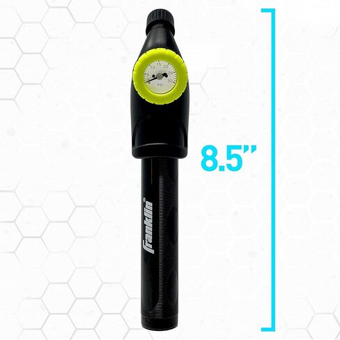 Franklin Sports Ball Pump + Pressure Gauge with Needle - Perfect Pump Hand Pump for Sports Balls - Air Inflation Pump for Soccer, Basketballs + More, Black in Kuwait