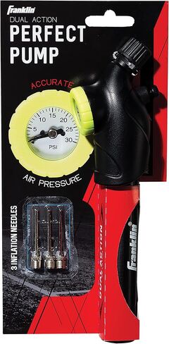Franklin Sports Ball Pump + Pressure Gauge with Needle - Perfect Pump Hand Pump for Sports Balls - Air Inflation Pump for Soccer, Basketballs + More, Black in Kuwait