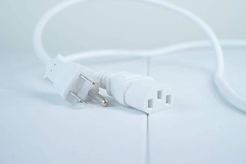 [UL Listed] OMNIHIL White 30 Feet Long AC Power Cord Compatible with Optoma PRO260X DLP Projector in Kuwait