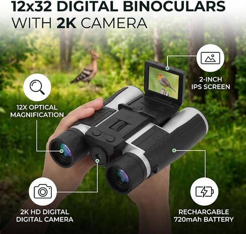 12X32 Magnification Digital Binoculars with 2K Camera in Kuwait