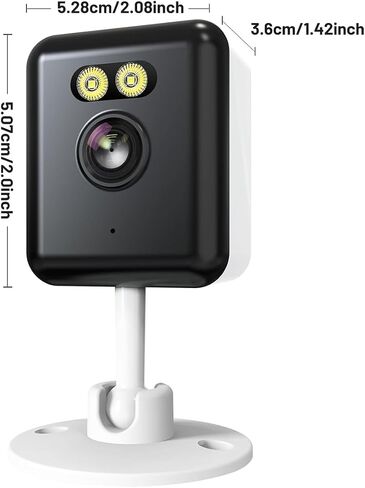 Compatible Alexa Indoor Security Camera.Wired Low-Power Monitor,2.4GHz Wireless,3MP high-Definition Camera,Full-Color Night Vision+Two-Way Call+Human Detection,Support APP Remote Control in Kuwait
