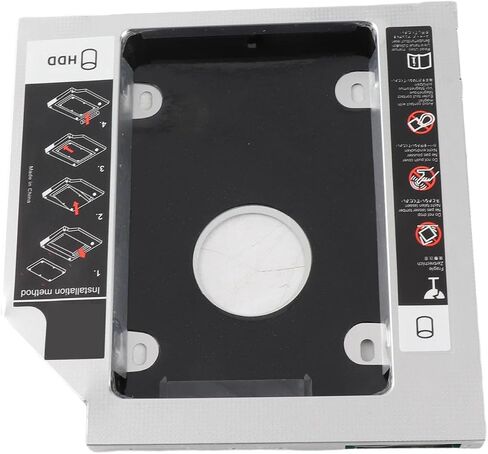 12.7mm Aluminum Hard Disk Drive,Laptop Hard Drive Hard Driver Tray Enclosures Replace Optical Drive Optical Bay Hard Drive Easy Install with Installation Guide in Kuwait