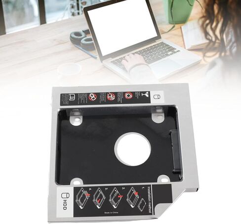 12.7mm Aluminum Hard Disk Drive,Laptop Hard Drive Hard Driver Tray Enclosures Replace Optical Drive Optical Bay Hard Drive Easy Install with Installation Guide in Kuwait