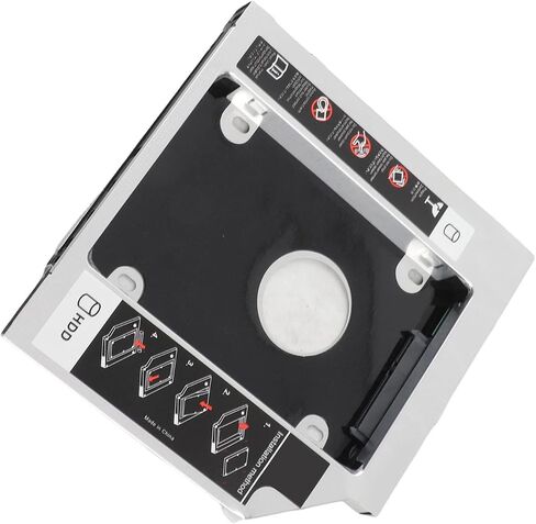 12.7mm Aluminum Hard Disk Drive,Laptop Hard Drive Hard Driver Tray Enclosures Replace Optical Drive Optical Bay Hard Drive Easy Install with Installation Guide in Kuwait