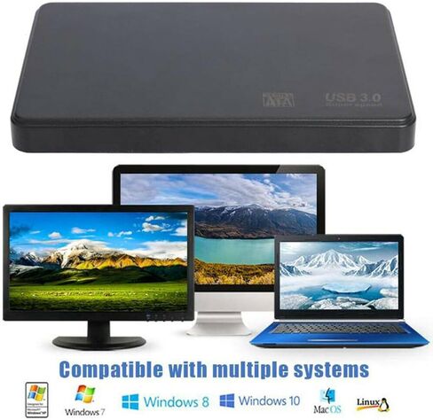 Black Portable USB 3.0 External Hard Drive Ultra Box SATA Storage Devices Case in Kuwait