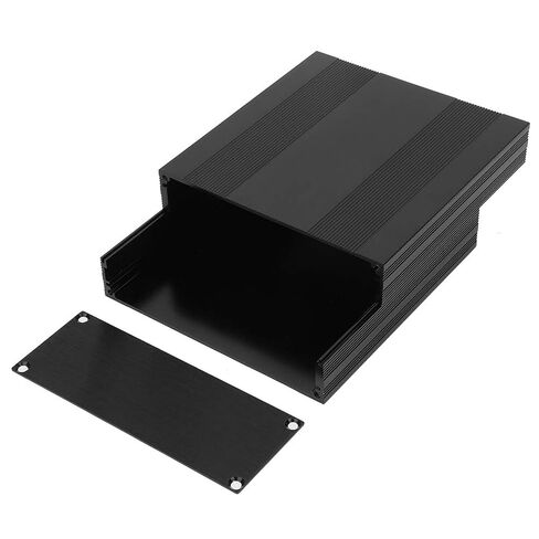 Black Aluminum Enclosure Project Box, Split Type DIY Electronic Housing with Wire Drawing Finish for PCB Board, Anti Thunder Heat Dissipation Case in Kuwait
